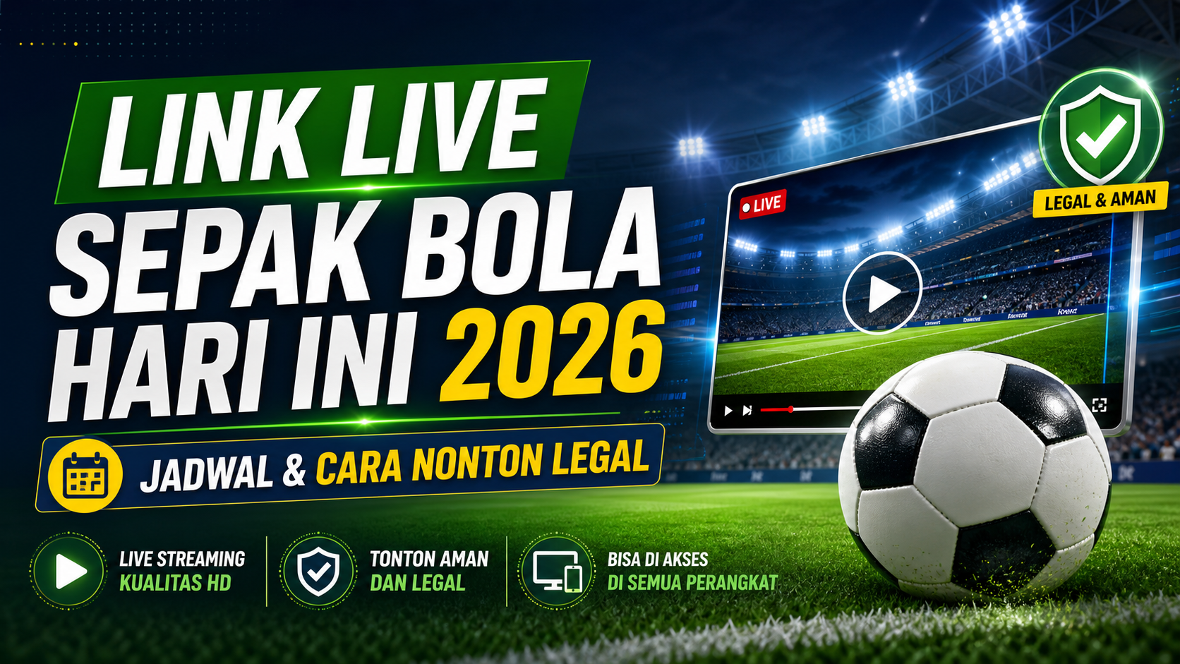 bola - Link Live Sepak Bola Hari Ini 2026: Jadwal dan Cara Nonton Legal