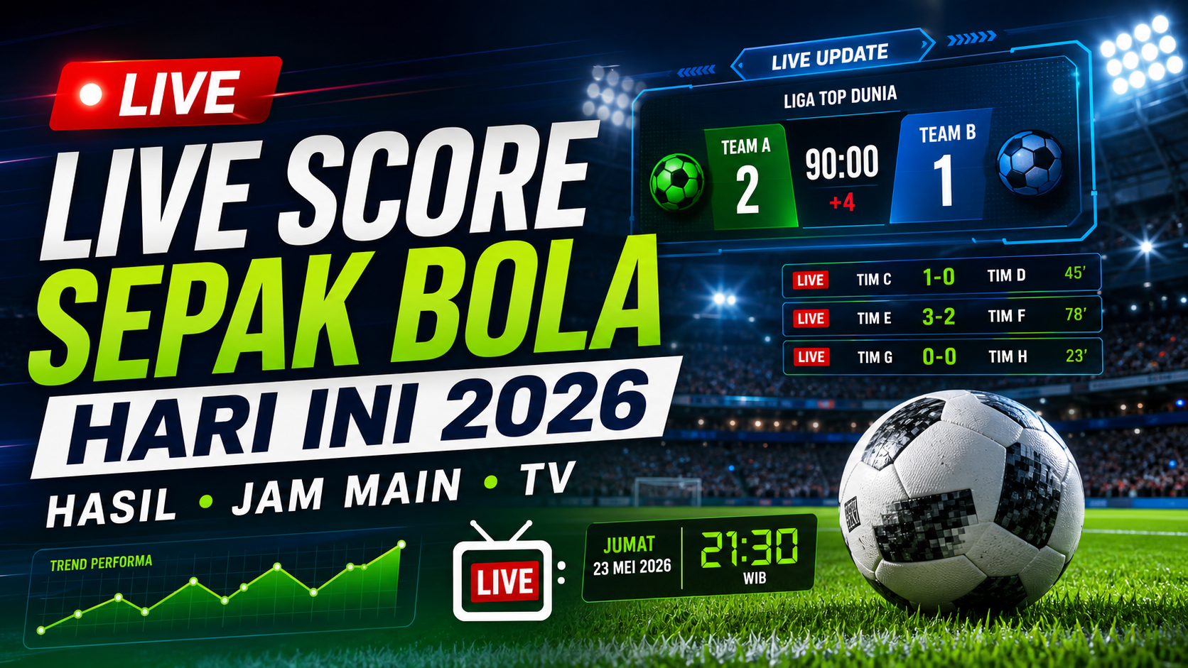 bola - Live Score Sepak Bola Hari Ini 2026: Hasil, Jam Main, TV