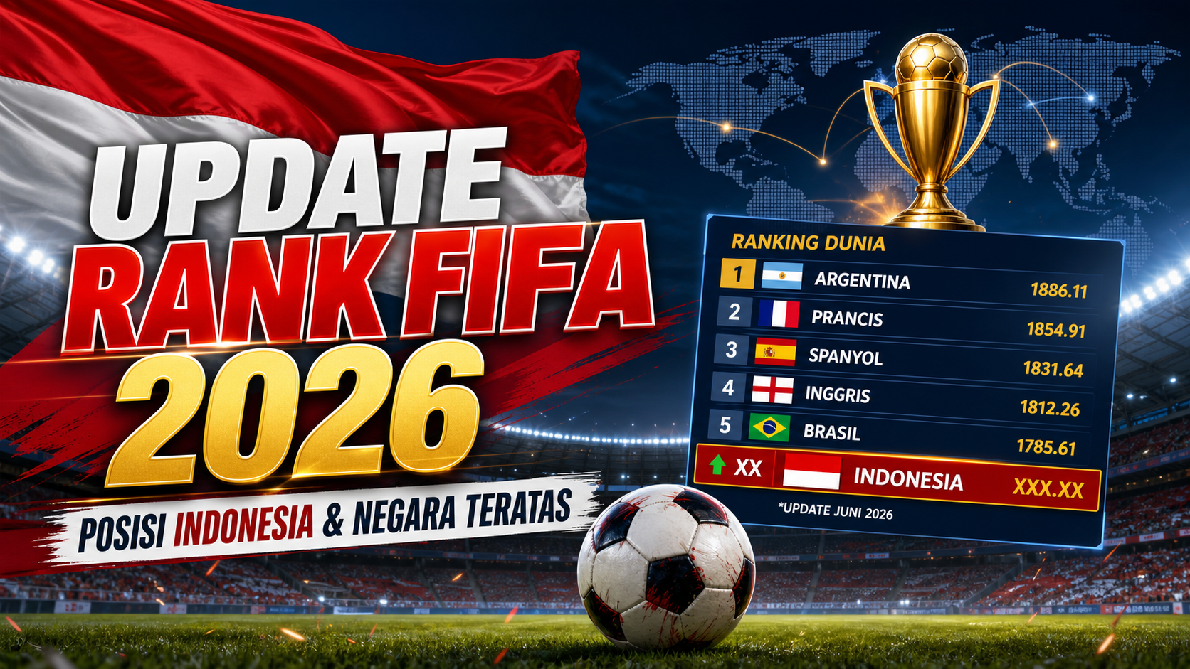 fifa - Update Rank FIFA 2026: Posisi Indonesia dan Daftar Negara Teratas