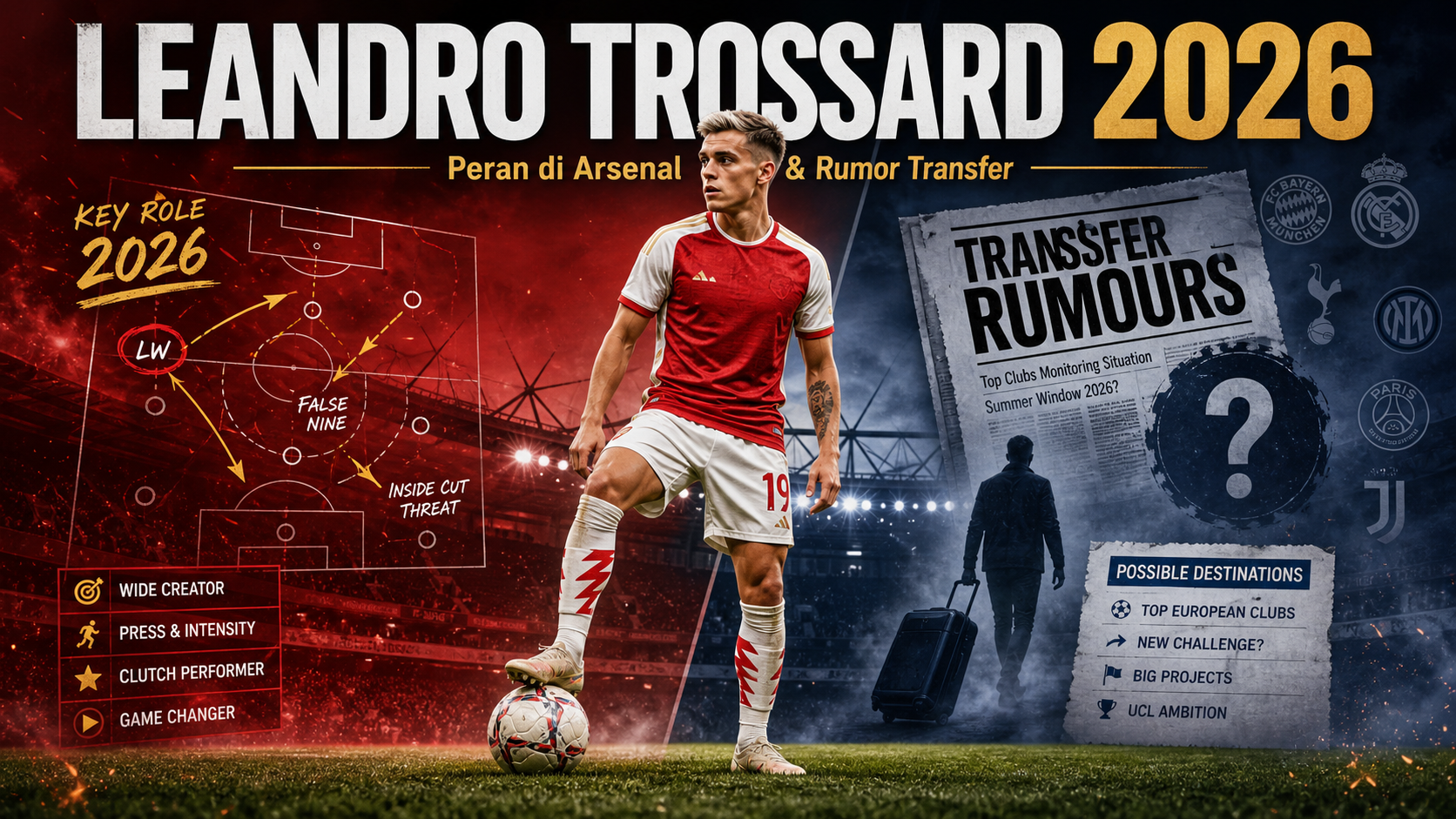 Leandro Trossard 2026: Peran di Arsenal dan Rumor Transfer - trossard