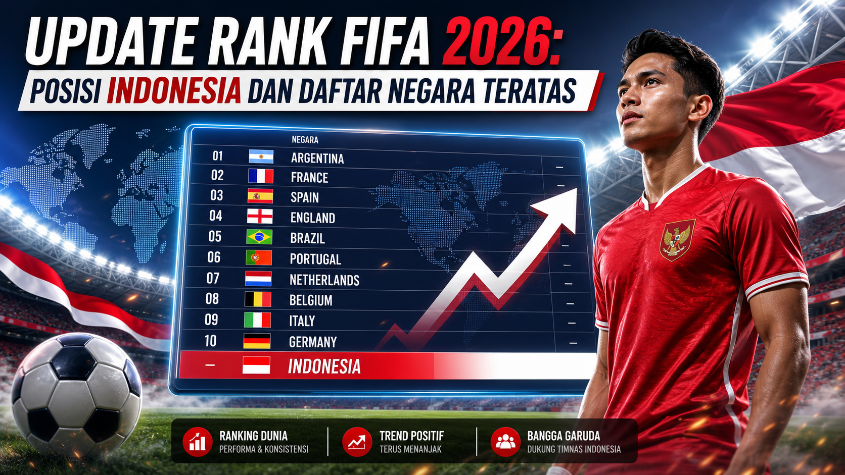 Update Rank FIFA 2026: Posisi Indonesia dan Daftar Negara Teratas - fifa