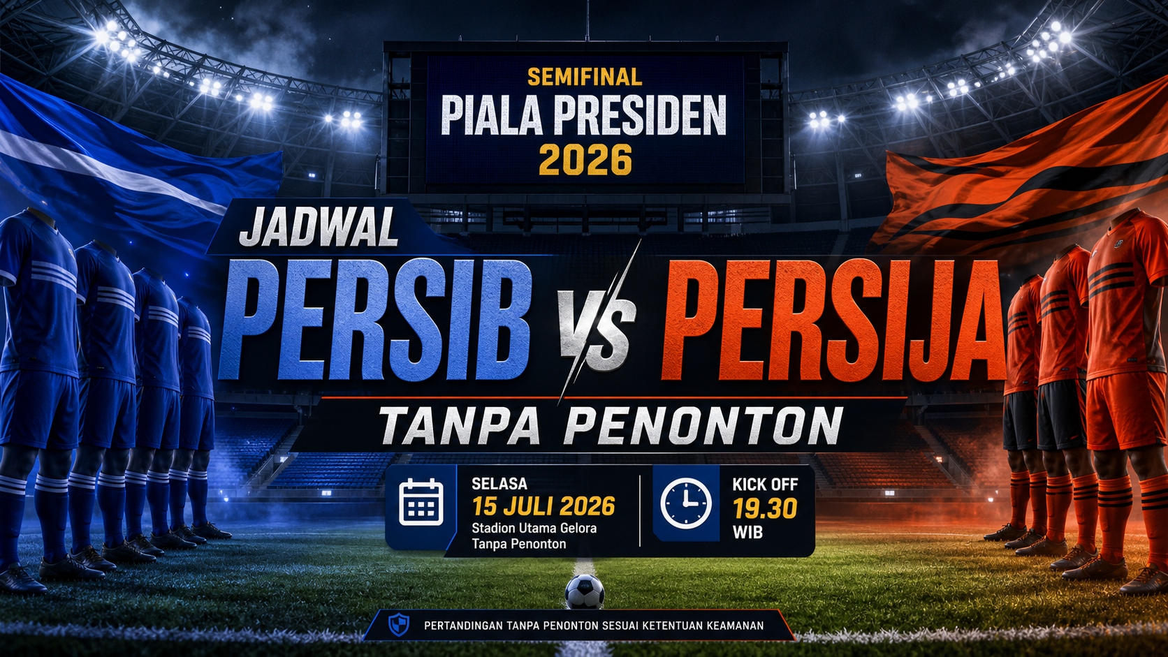 Jadwal Persib vs Persija 2026: Semifinal Piala Presiden Tanpa Penonton - persib