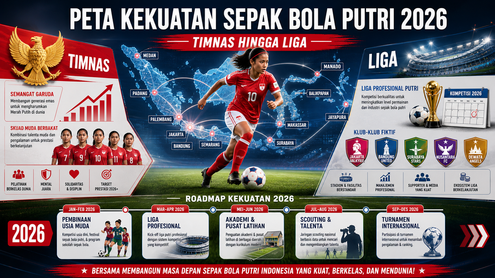 Peta Kekuatan Sepak Bola Putri 2026: Timnas hingga Liga - putri
