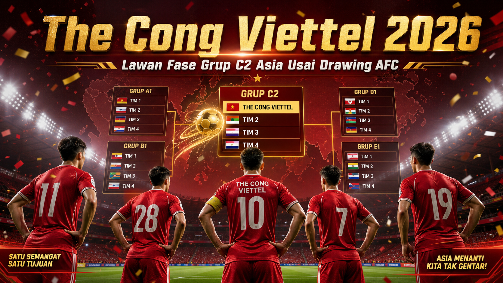 The Cong Viettel 2026: Lawan Fase Grup C2 Asia Usai Drawing AFC - viettel