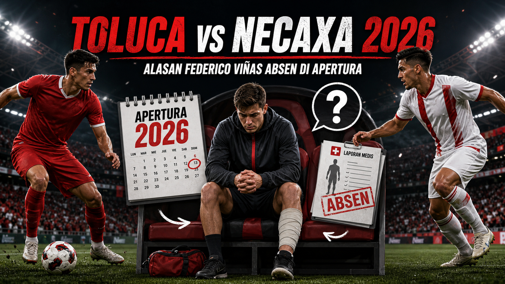 Toluca vs Necaxa 2026: Alasan Federico Viñas Absen di Apertura - toluca