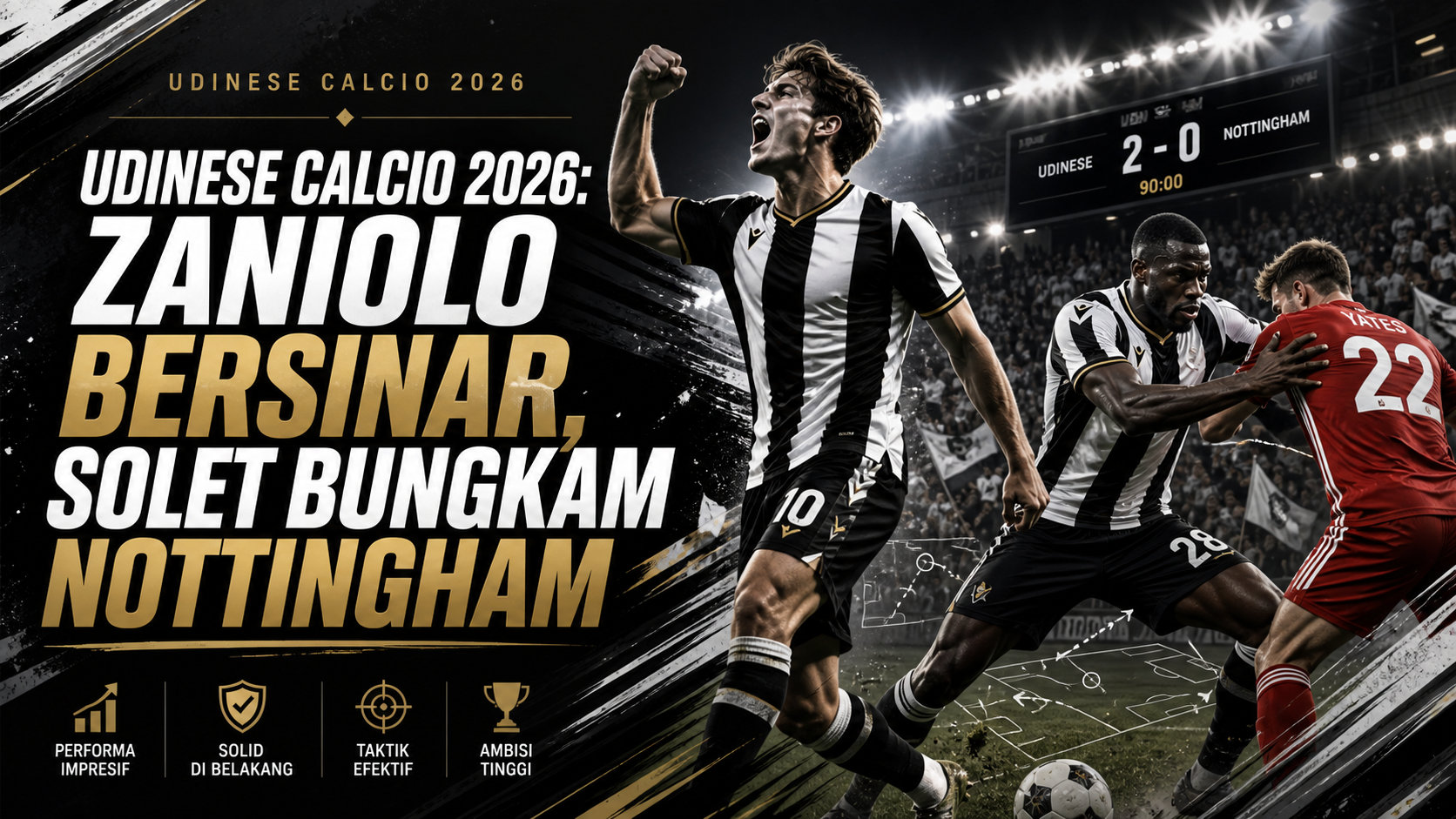 udinese - Udinese Calcio 2026: Zaniolo Bersinar, Solet Bungkam Nottingham