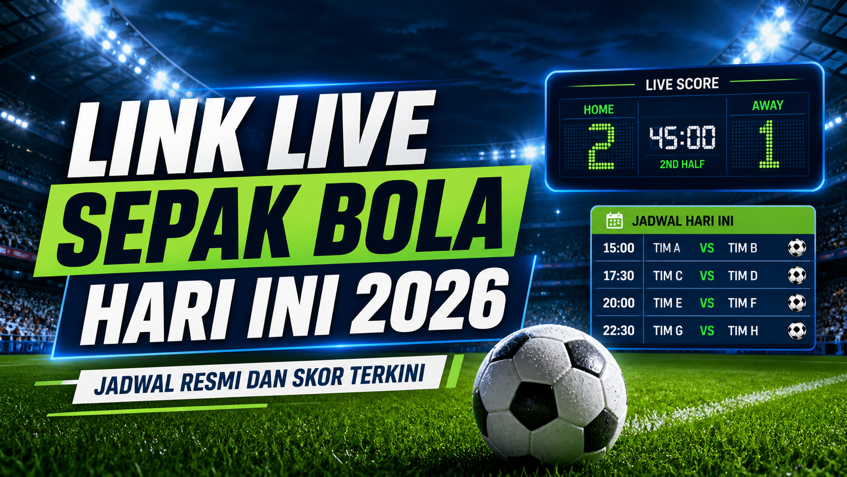 bola - Link Live Sepak Bola Hari Ini 2026: Jadwal Resmi dan Skor Terkini