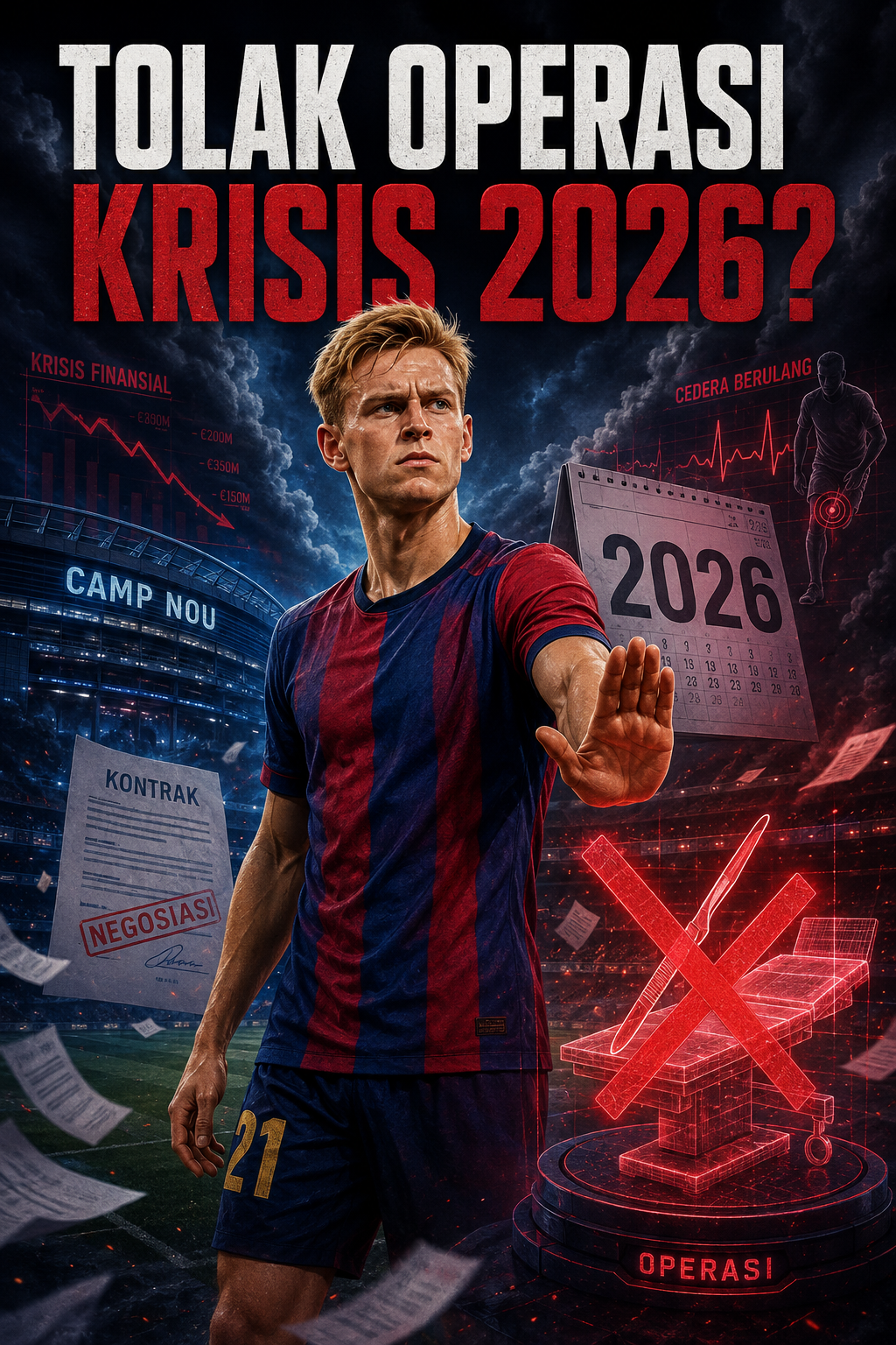 Frenkie de Jong Tolak Operasi, Barcelona Dibayangi Krisis 2026 - frenkie