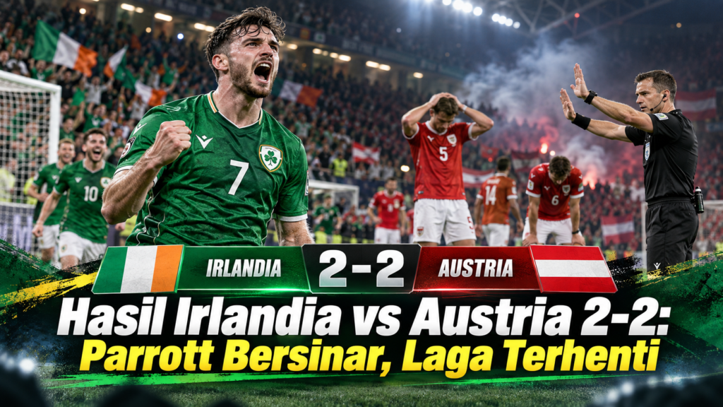 austria - Hasil Irlandia vs Austria 2-2: Parrott Bersinar, Laga Terhenti