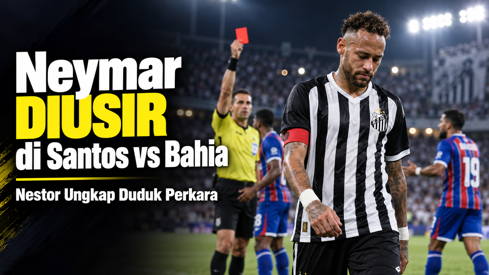 neymar - Neymar Diusir di Santos vs Bahia, Nestor Ungkap Duduk Perkara